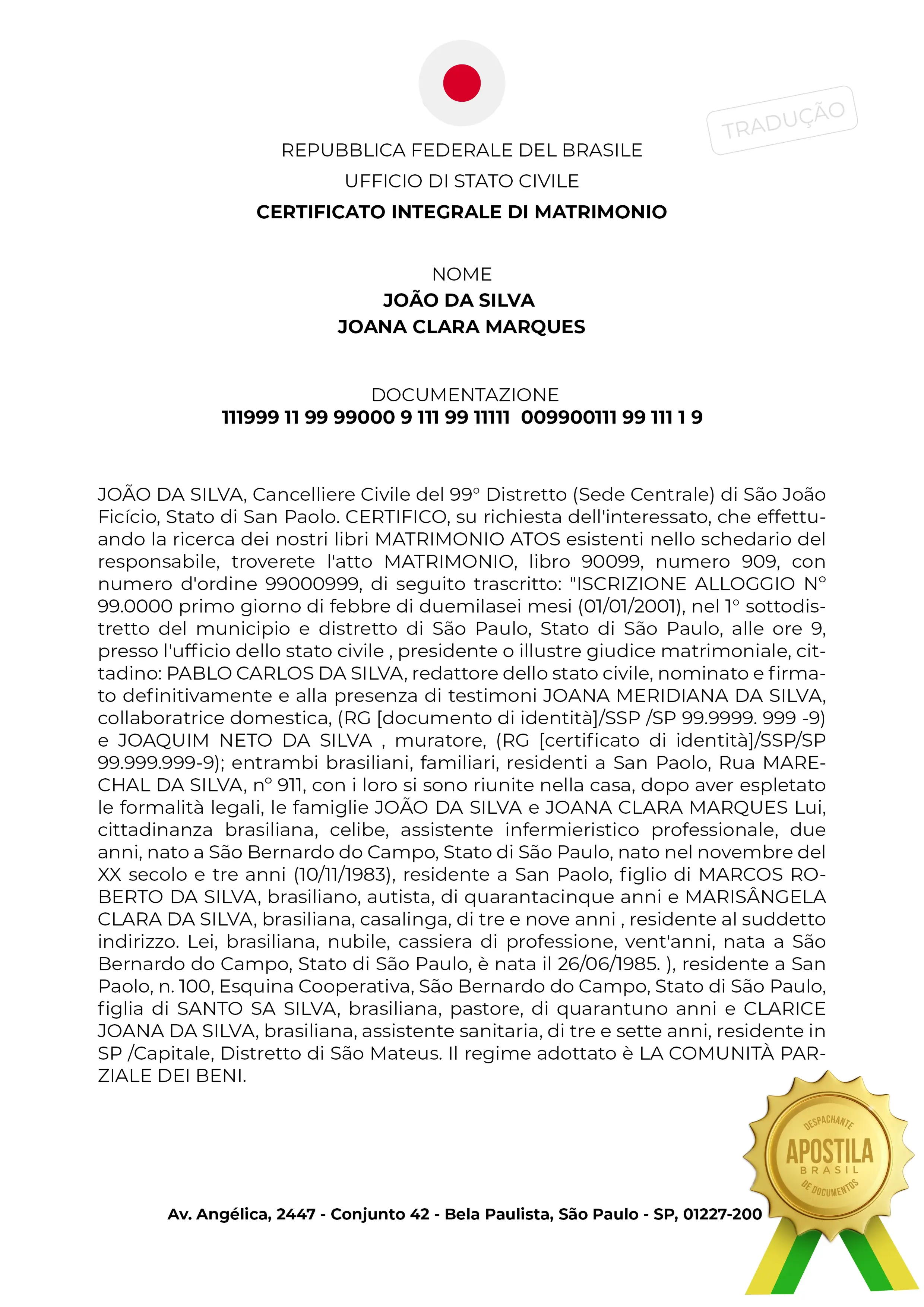 Exemplo de Tradução Juramentada Japonês